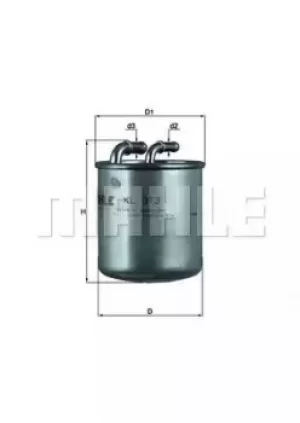 image of Fuel Filter KL313 79655481 by MAHLE Original