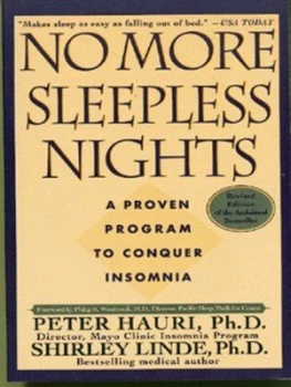 Image of No More Sleepless Nights by Peter Hauri Book