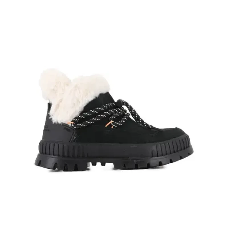 Image of Palladium Pallashock Winter Ankle Boots with Faux Fur Lining Black Women 37 (4);38 (5);39 (5.5 to 6);41 (7)