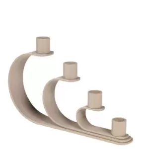 image of Broste Copenhagen Nami Candlestick - Taupe