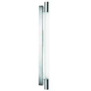 image of 1 Light Bathroom Glass Low Energy Wall Light Chrome IP44