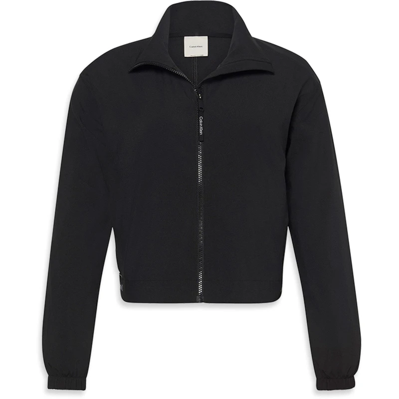 Image of Calvin Klein Womens Performance Moisture-Wicking Sculpted Fit Performance Training Jacket Black female 8 (XS)