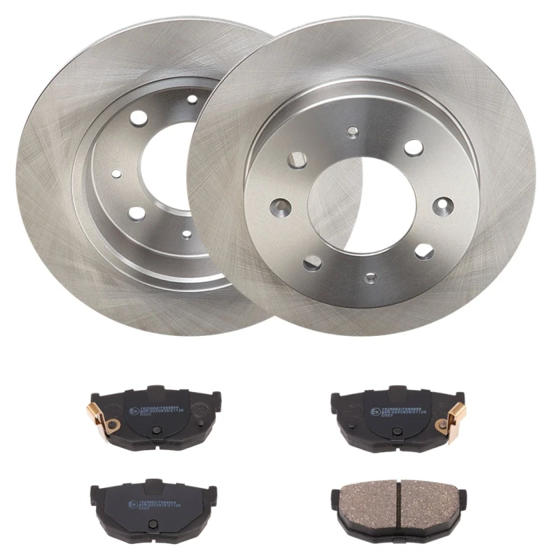 Image of RIDEX 3405B3340 Brake disc and pads set Rear Axle, Brake Disc Type: Solid, with acoustic wear warning Brake Set,disc brakes (3405)