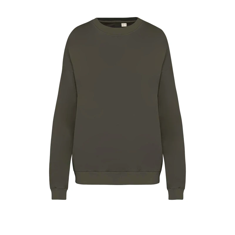 Image of Native Spirit Mens Terrycloth Oversized Sweatshirt in Khaki Size: XS Khaki Male XS