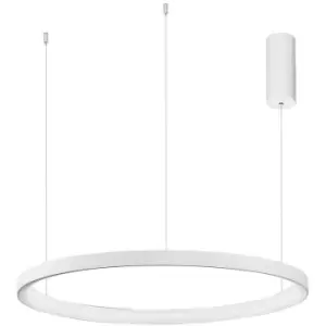Image of Merano - Aurora 78cm Integrated LED Pendant Ceiling Light Dimmable Sandy White Aluminium LED 60W 3600Lm 3000K