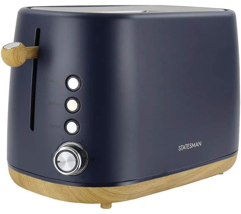 Image of STATESMAN Scandi SKT05090NB 2-Slice Toaster - Brown & Blue, Brown,Blue 5016368015889