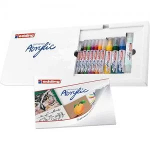 image of Edding 12S Acrylic Marker Easy Starter Set Creative 4-CS12B 10544ED