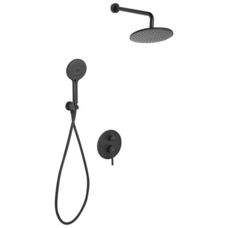 Image of Beliani Concealed Shower Set With Rainshower Puelo Black