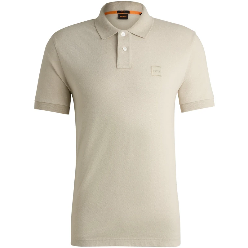 Image of Boss Mens HBO Passenger Premium Design Polo Shirt Light Beige male 6XL