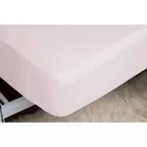 Image of Easy Care Fitted Sheet Super King Powder Pink