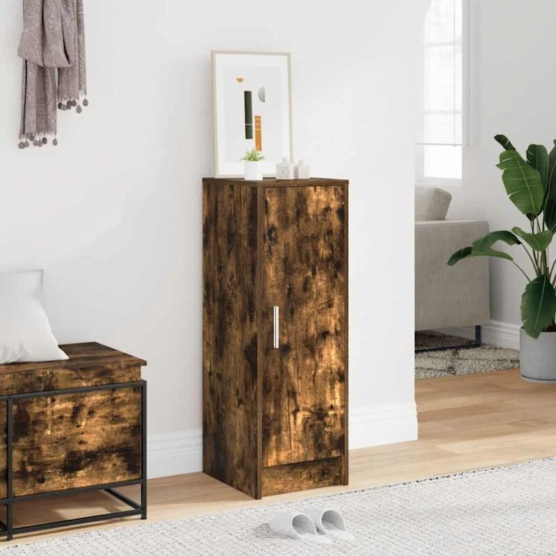 Image of VIDAXL Shoe Cabinet Smoked Oak 32x35x92cm Engineered Wood Vidaxl 8720286956823