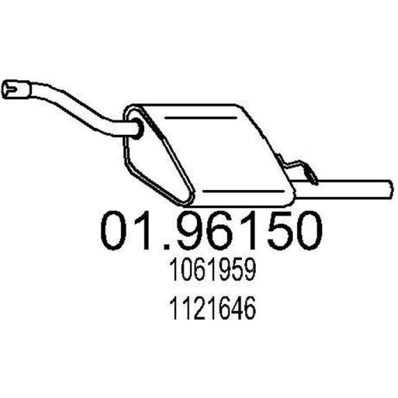 Image of MTS 01.96150 Rear silencer End Silencer (3437)
