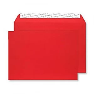 Image of Creative Senses Velvet Envelopes C4 Peel & Seal 229 x 324mm Plain 140 gsm Red Velvet Pack of 125