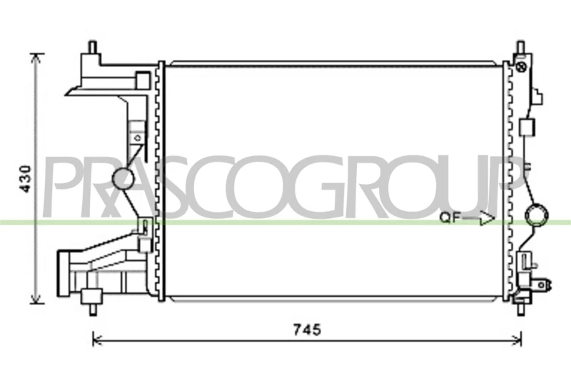 Image of PRASCO Engine radiator PRASCO OP416R006