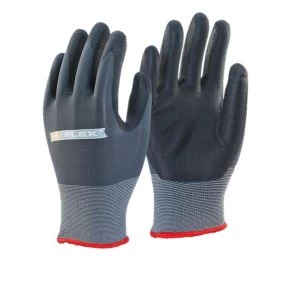 image of BFlex Large Nitrile Gloves BlackGrey