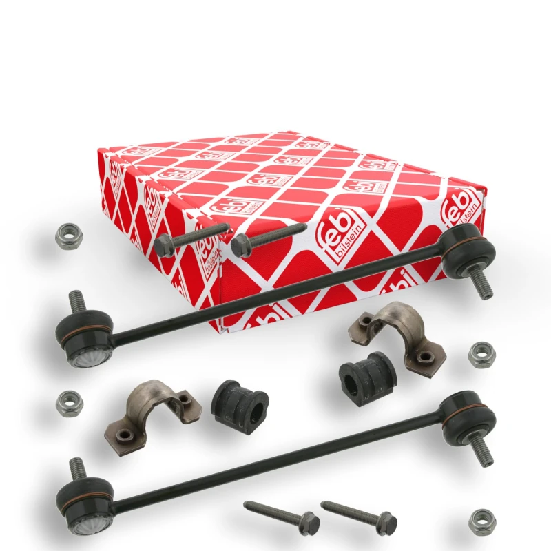 Image of FEBI BILSTEIN 37078 Repair Kit, stabilizer suspension ProKit Front Axle, with coupling rod Repair Kit,stabilizer suspension (1097)
