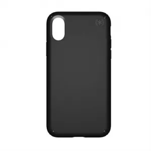 image of Speck Presidio iPhone X Black Phone Case IMPACTIUM Shock Barrier Dust