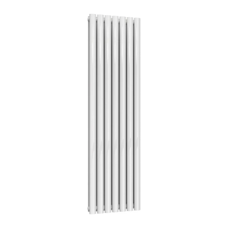 Image of Bathroom Kingdom Neva White Double Oval Vertical Radiator 1500x413 White Unisex