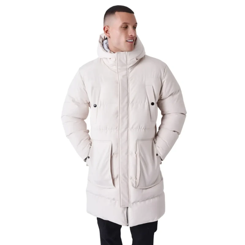 Image of Project X Paris Project X Paris' Multi-Pocket Long Puffer Beige Male S