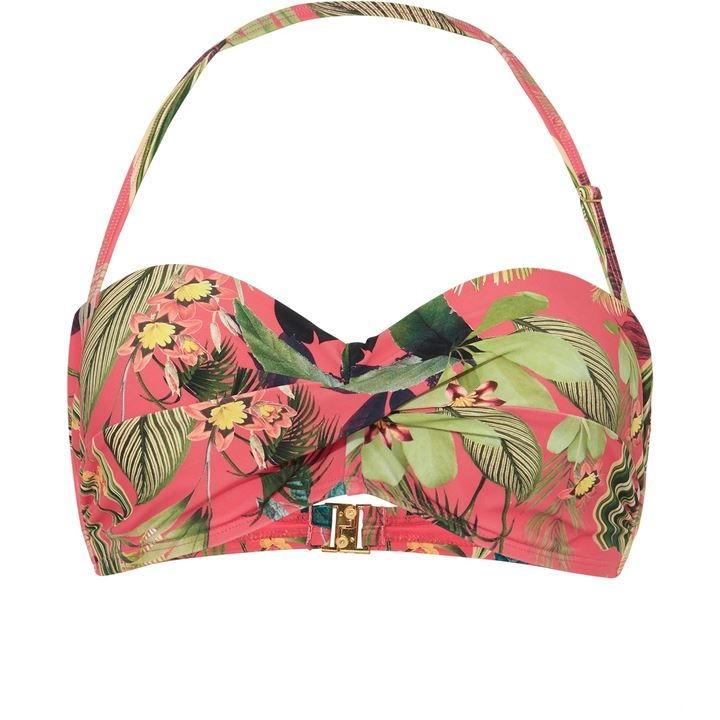 image of Phase Eight Amelia Tropical Print Bikini Top - 8 - multicoloured