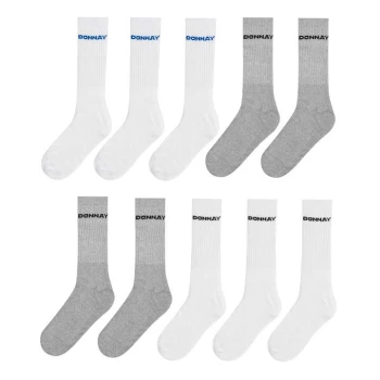 image of Donnay 10 Pack Quarter Socks Junior - White