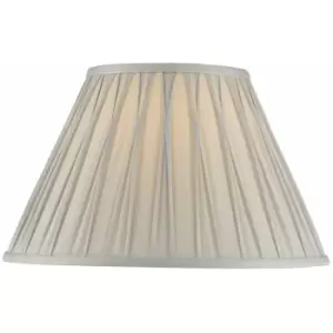 image of Loops - Tapered Cylinder Lamp Shade - Silver Silk - 60W E27 or B22 gls - e10070