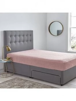 Image of Silentnight Teddy Fleece Fitted Sheet - Pink