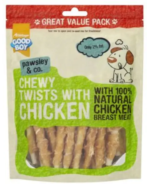 image of Good Boy Chewy Chicken Twisters Dog Treats 320g