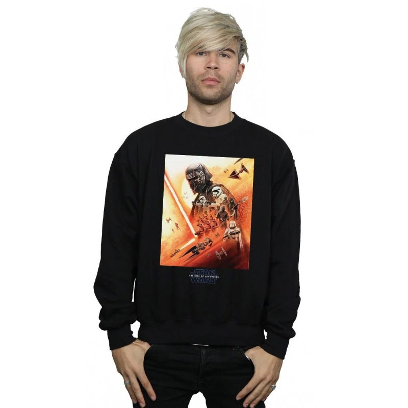 Image of Disney Men First Order Poster Sweatshirt in Black Size: Small Black S Male 5059400137996