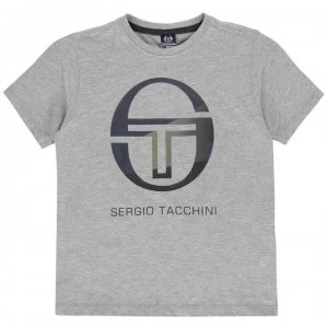 image of Sergio Tacchini Elbow T Shirt Junior Boys - Grey/Blue