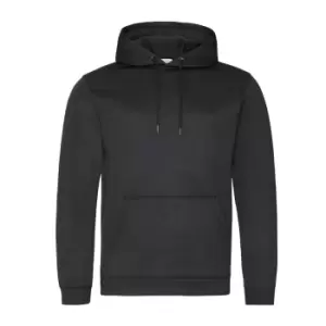 Image of AWDis Adults Unisex Polyester Sports Hoodie (M) (Jet Black)