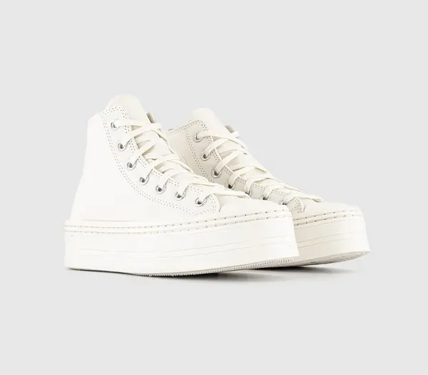 image of Converse Womens Chuck Taylor All Star Modern Lift Trainers Egret Natural, 4