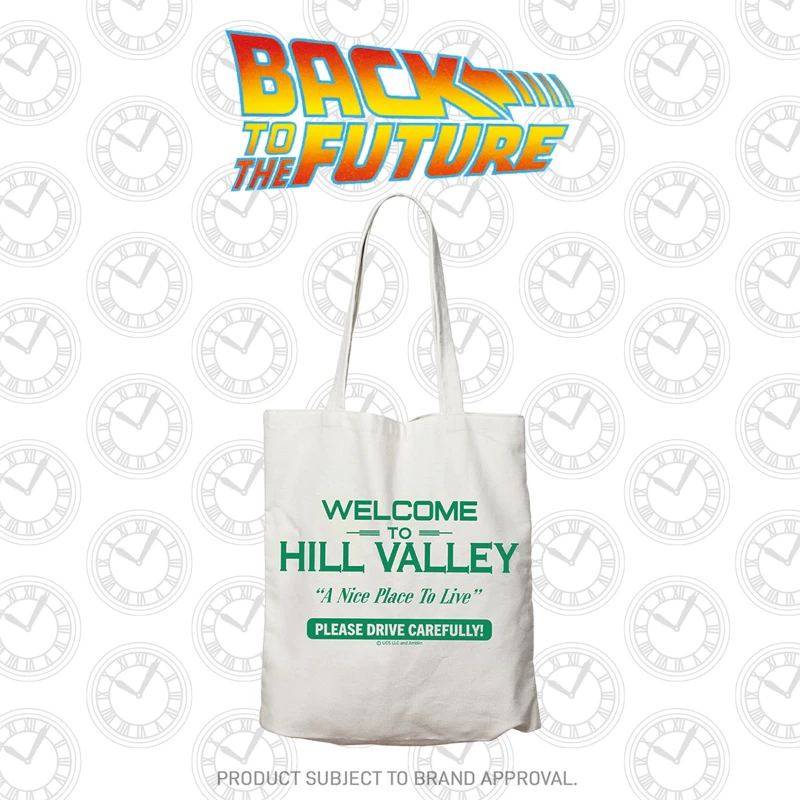 Image of Back To The Future Hill Valley Tote Bag White unisex