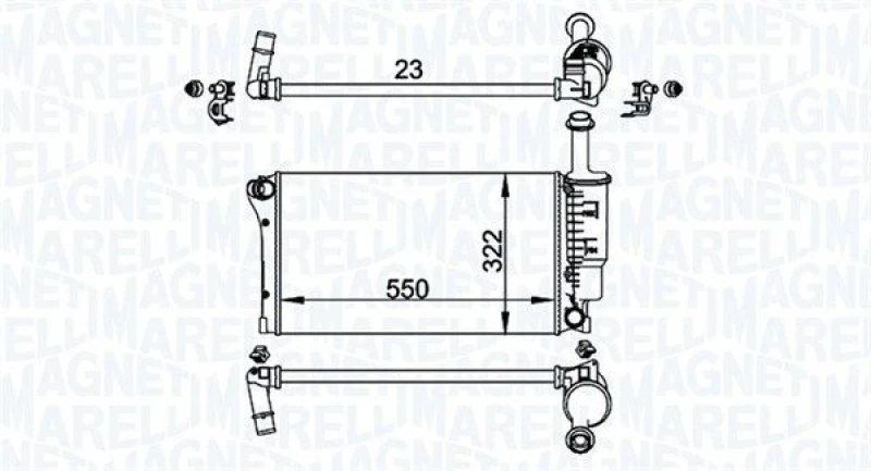 Image of MAGNETI MARELLI Engine radiator MAGNETI MARELLI 350213196200