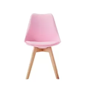 Image of LPD Set Of 2 Louvre Dining Chairs Baby Pink