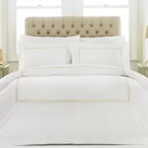Image of Paoletti Cleopatra Super King Duvet Cover Set Cotton Gold