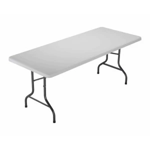 image of TC Office Morph Rectangular Polypropylene Folding Table 1520mm, White