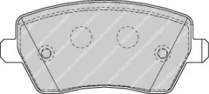 Image of Ferodo FDB1617 Brake Pad Set Front Axle Premier Car