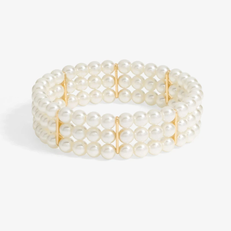 Image of Jon Richard Multi Row Stretch Wristwear Gold