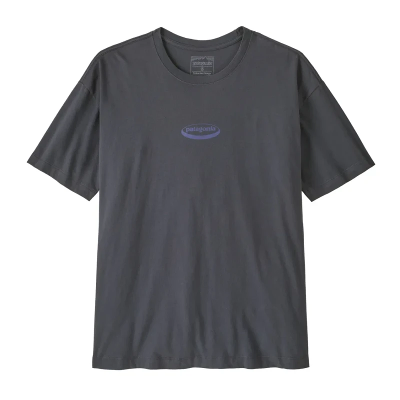 Image of Womens oversized T-Shirt Patagonia 95 Oval Logo Bleu Female M