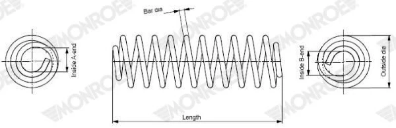 Image of MONROE Coil spring MONROE SP4005