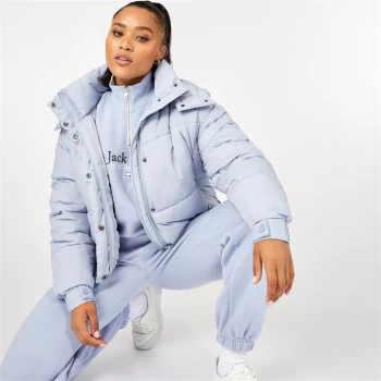 Image of Jack Wills Eco Cropped Puffer Jacket - Blue
