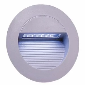 Image of KnightsBridge IP44 Round 14 White LED Recessed Stair and Wall Guide Light - White