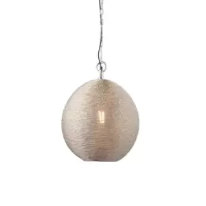 Image of Asha Single Pendant Light Polished Nickel Plate
