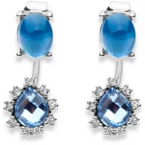 Image of Ladies Lonna And Lilly Silver Plated Bead Brilliance Earrings