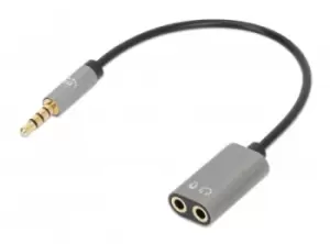 Image of Manhattan Headset Adapter Cable with Stereo Audio Y-Splitter,...