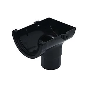 image of FloPlast ROM2B Miniflo Gutter Stopend Outlet - Black