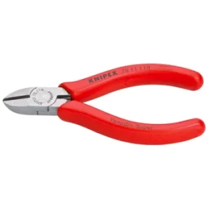 image of Knipex 70 11 110 Diagonal Cutters Plastic Coated Handles 110mm