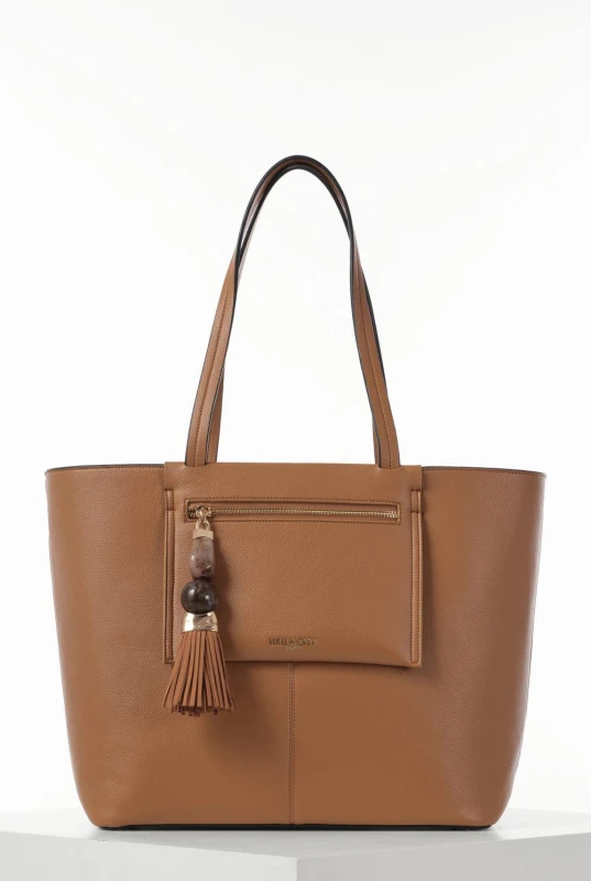 Image of Luella Grey Womens 'Cindy' Casual Tote With Laptop Pouch in Tan Tan Female