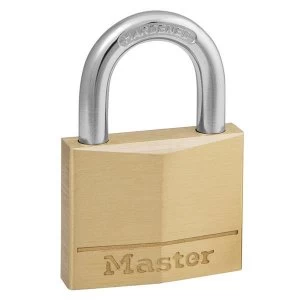 image of Master Lock 140D 40mm Solid Body Padlock Brass Single